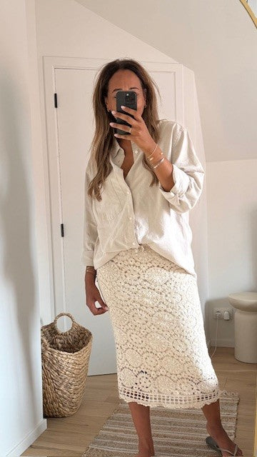 Boho beige Rok